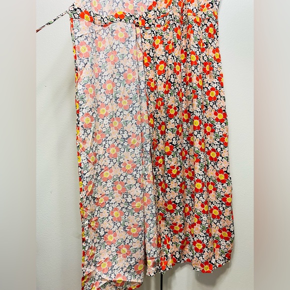New J.Crew Mercantile midi wrap dress Floral Multi Color Size M - Picture 3 of 8
